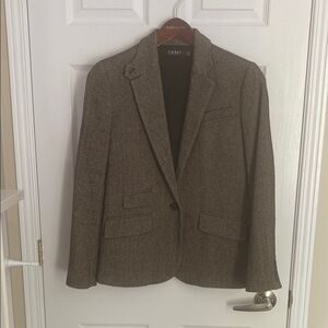 Ralph Lauren Brown Blazer with Notched Lapels